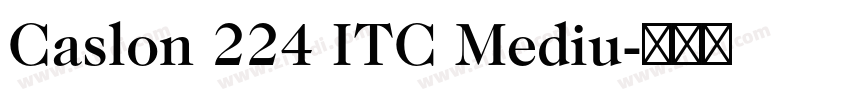 Caslon 224 ITC Mediu字体转换